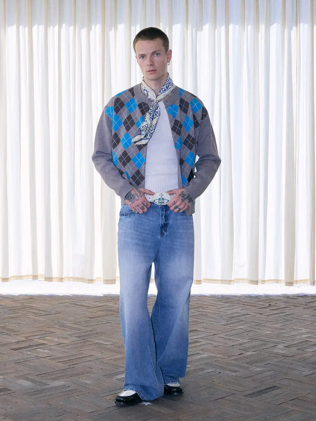 Ins Gale | Diamond Pattern Knit Cardigan Sweater