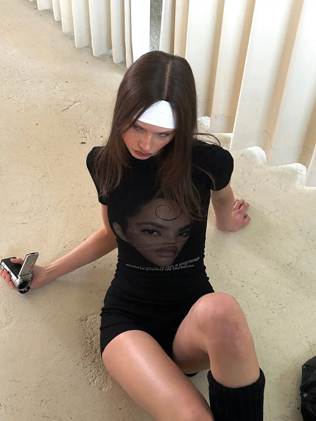 0122stepll | Portrait Print T-shirt