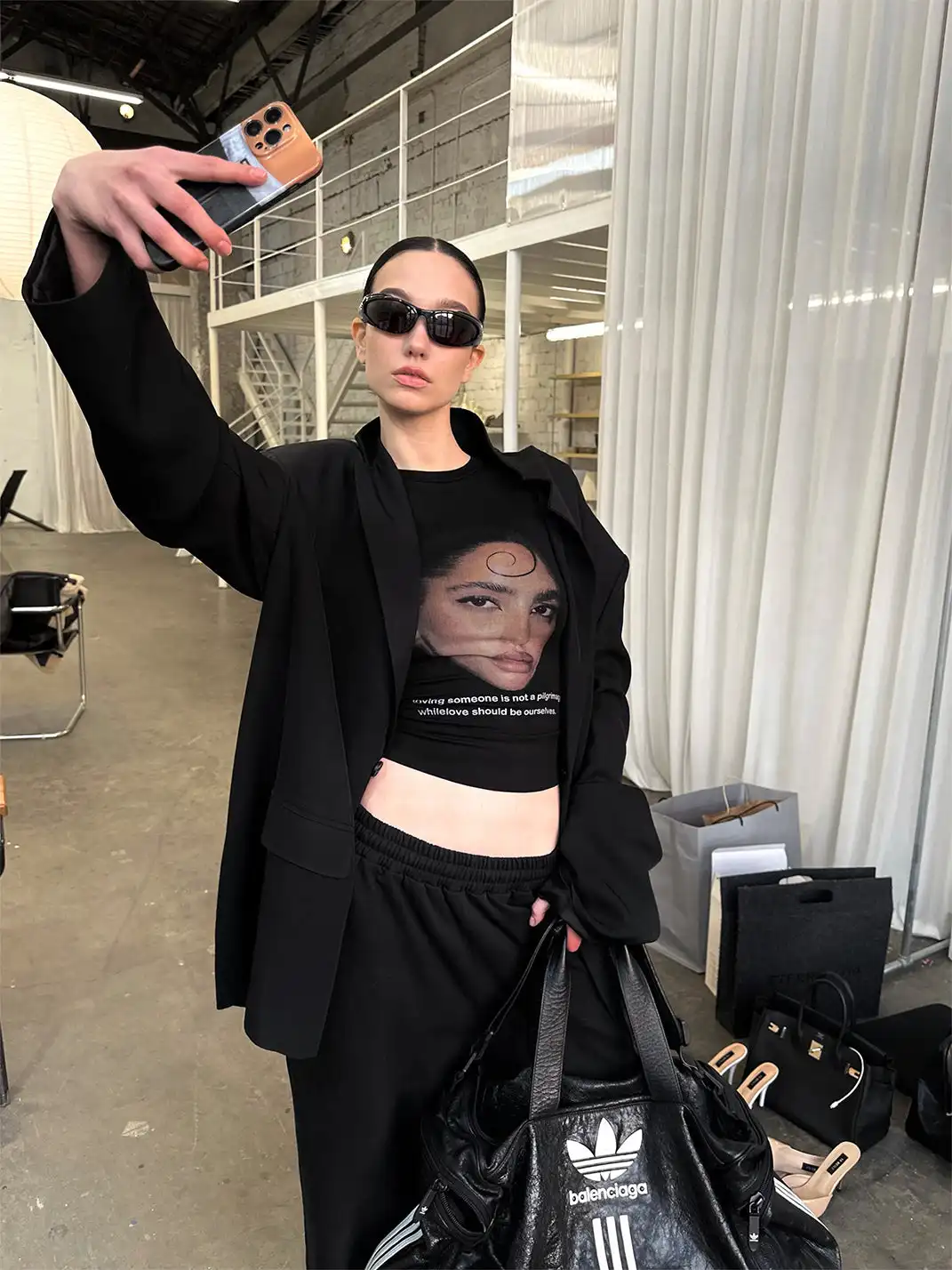 0122stepll | Portrait Print T-shirt