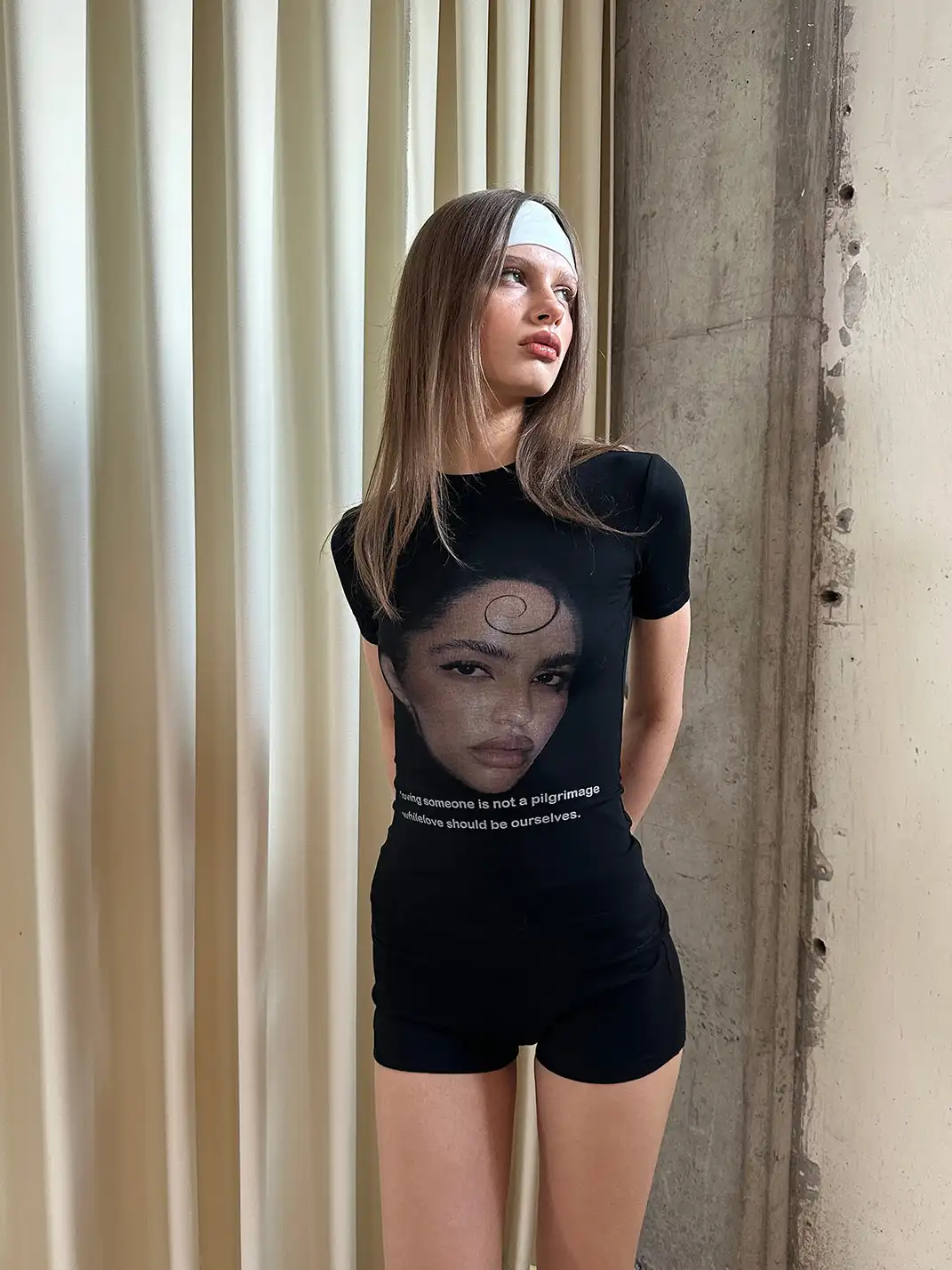 0122stepll | Portrait Print T-shirt