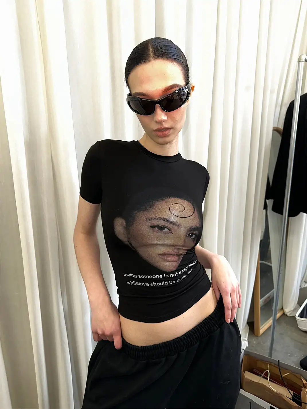 0122stepll | Portrait Print T-shirt