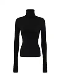 0122stepll | Knitted Turtleneck Top And Shorts Set