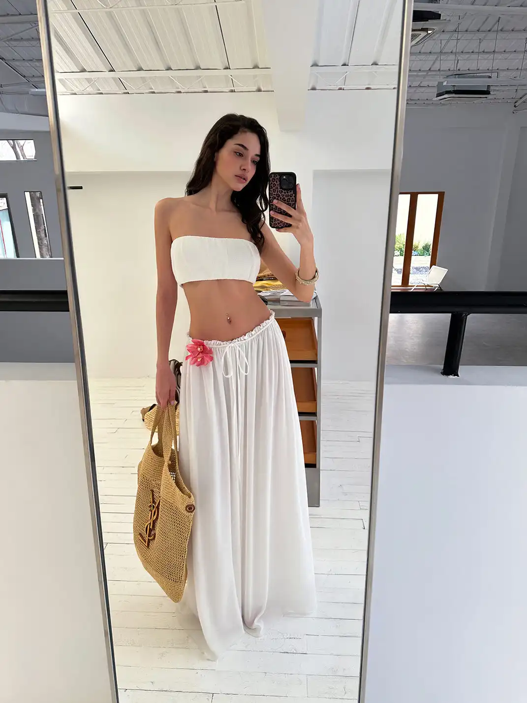 0122stepll | Strapless Skirt Suit