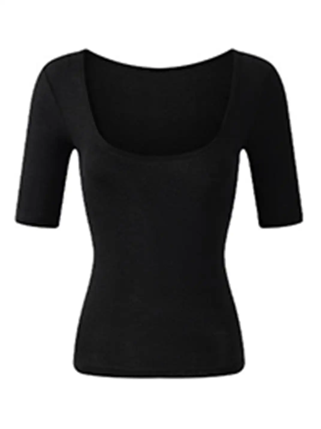 0122stepll | Slim-Fit Square Neck T-Shirt