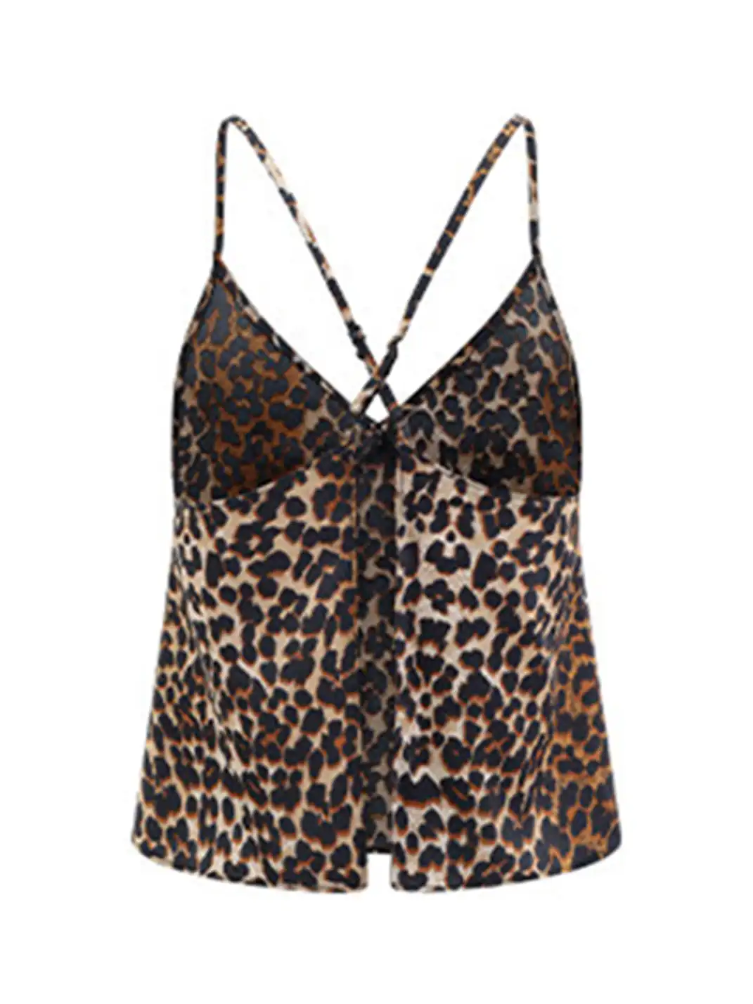 0122stepll | V-Neck Leopard Print Pajama Set