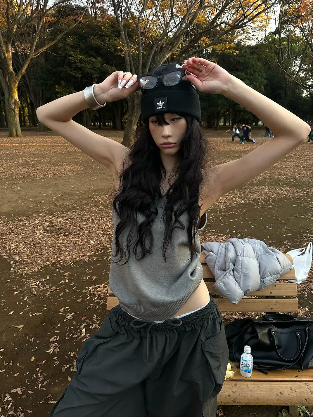 0122stepll | Backless Vest Knit Top