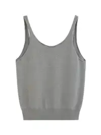 0122stepll | Backless Vest Knit Top