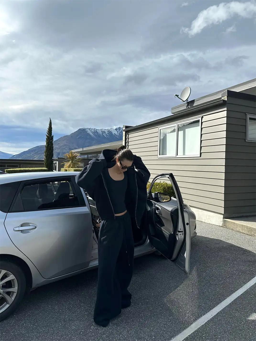0122stepll | Navy Blue Sweatshirt And Pants Set