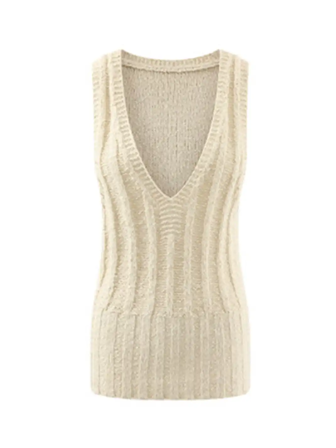 0122stepll | Knitted Vest And Collared Shirt Set