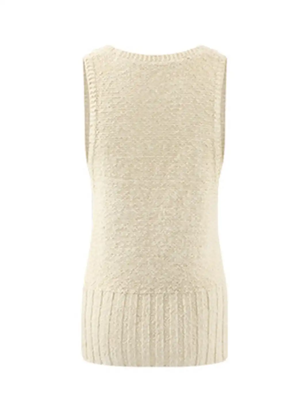 0122stepll | Knitted Vest And Collared Shirt Set