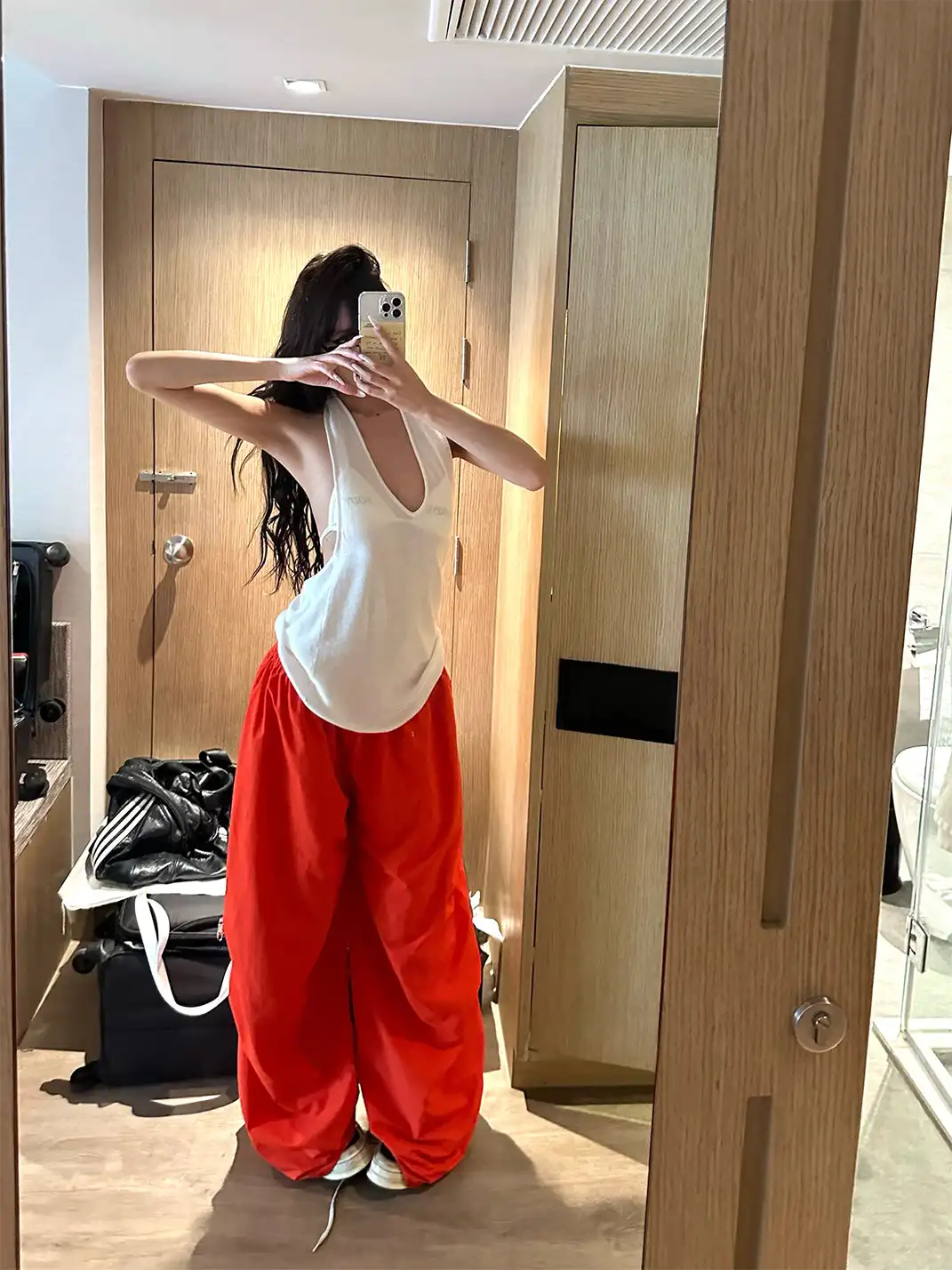 0122stepll | Low-Rise Loose Wide-Leg Pants