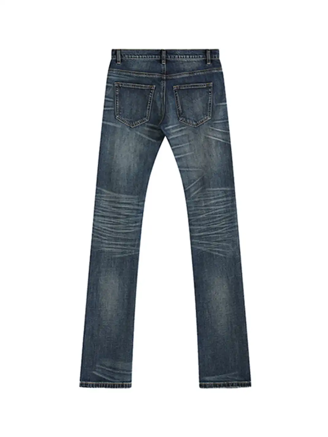 noEmosen | Distressed Patchwork Rivets Slim Fit Jeans