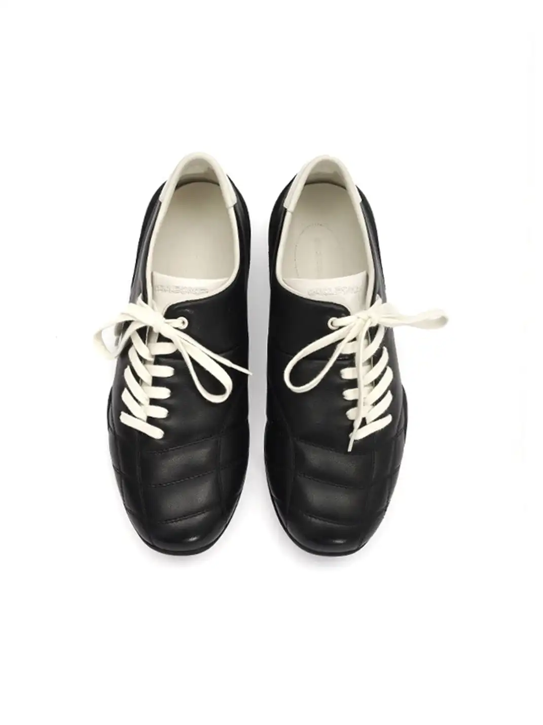 CRICLE CAGE | Genuine Leather Diagonal Lace-Up German Training Shoes