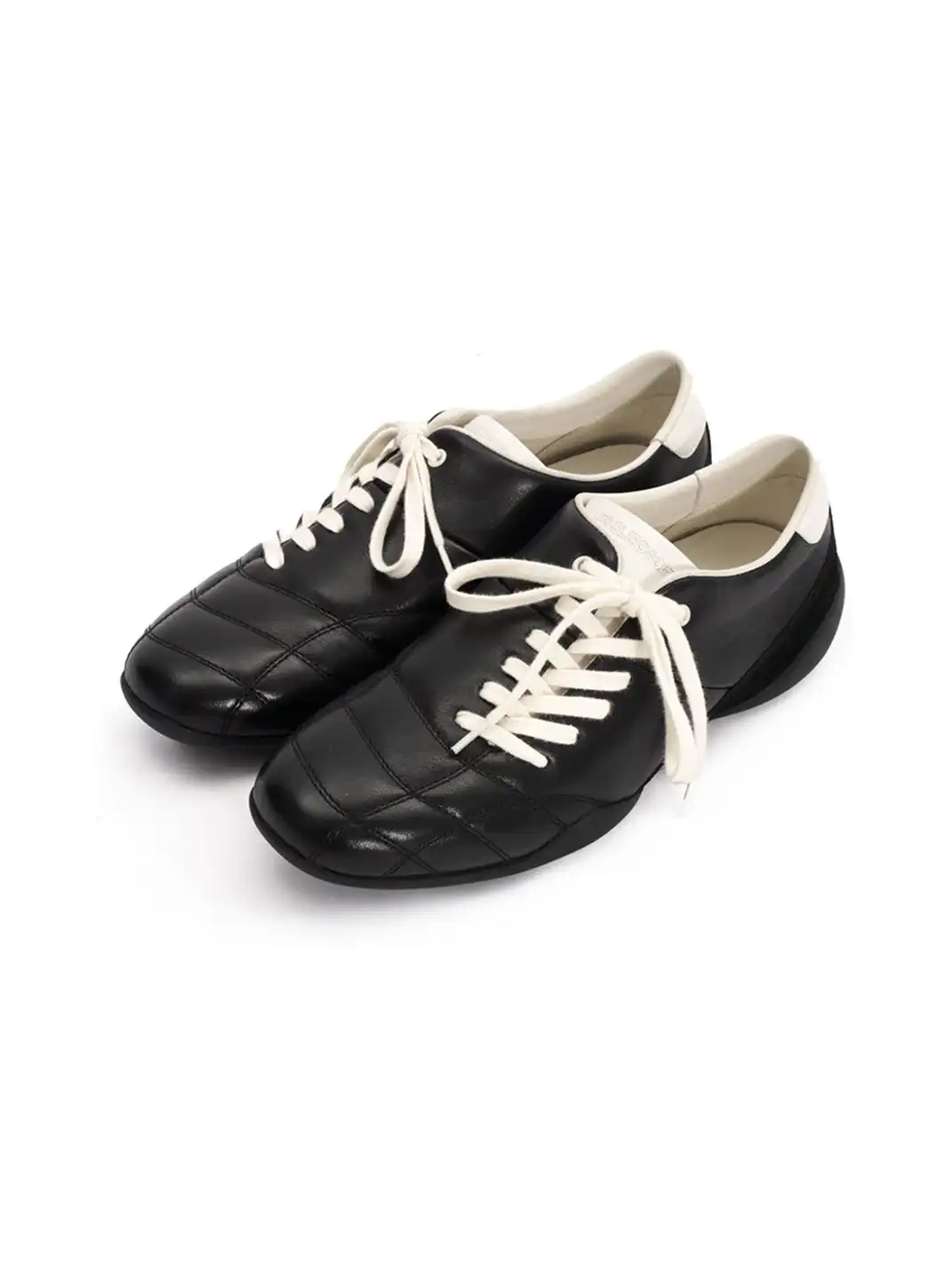 CRICLE CAGE | Genuine Leather Diagonal Lace-Up German Training Shoes