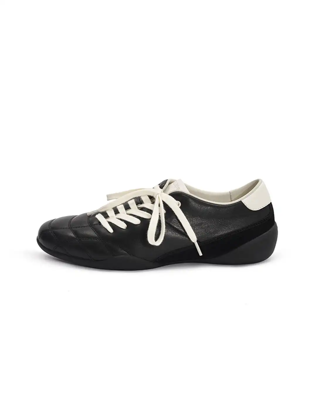 CRICLE CAGE | Genuine Leather Diagonal Lace-Up German Training Shoes