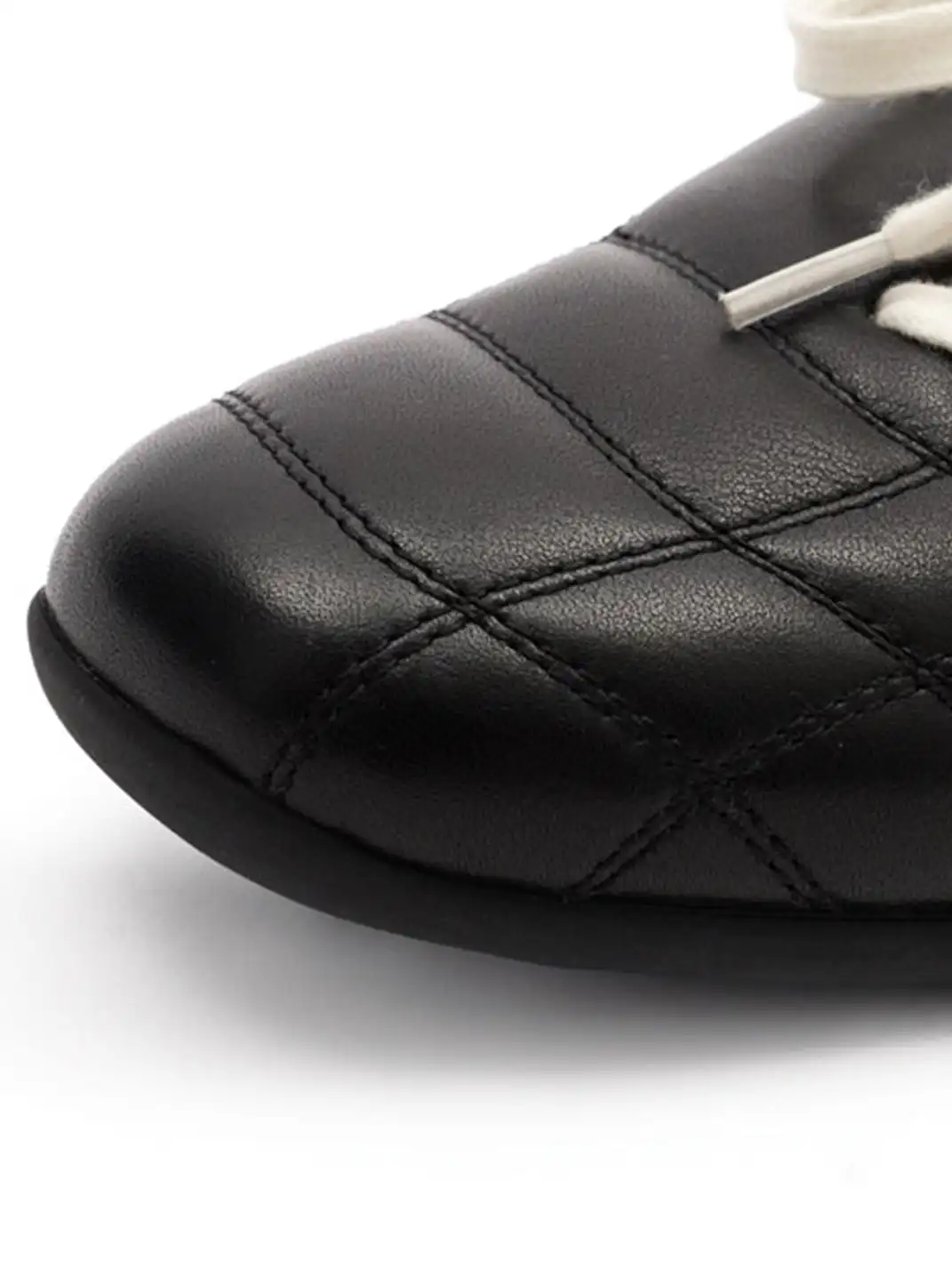 CRICLE CAGE | Genuine Leather Diagonal Lace-Up German Training Shoes