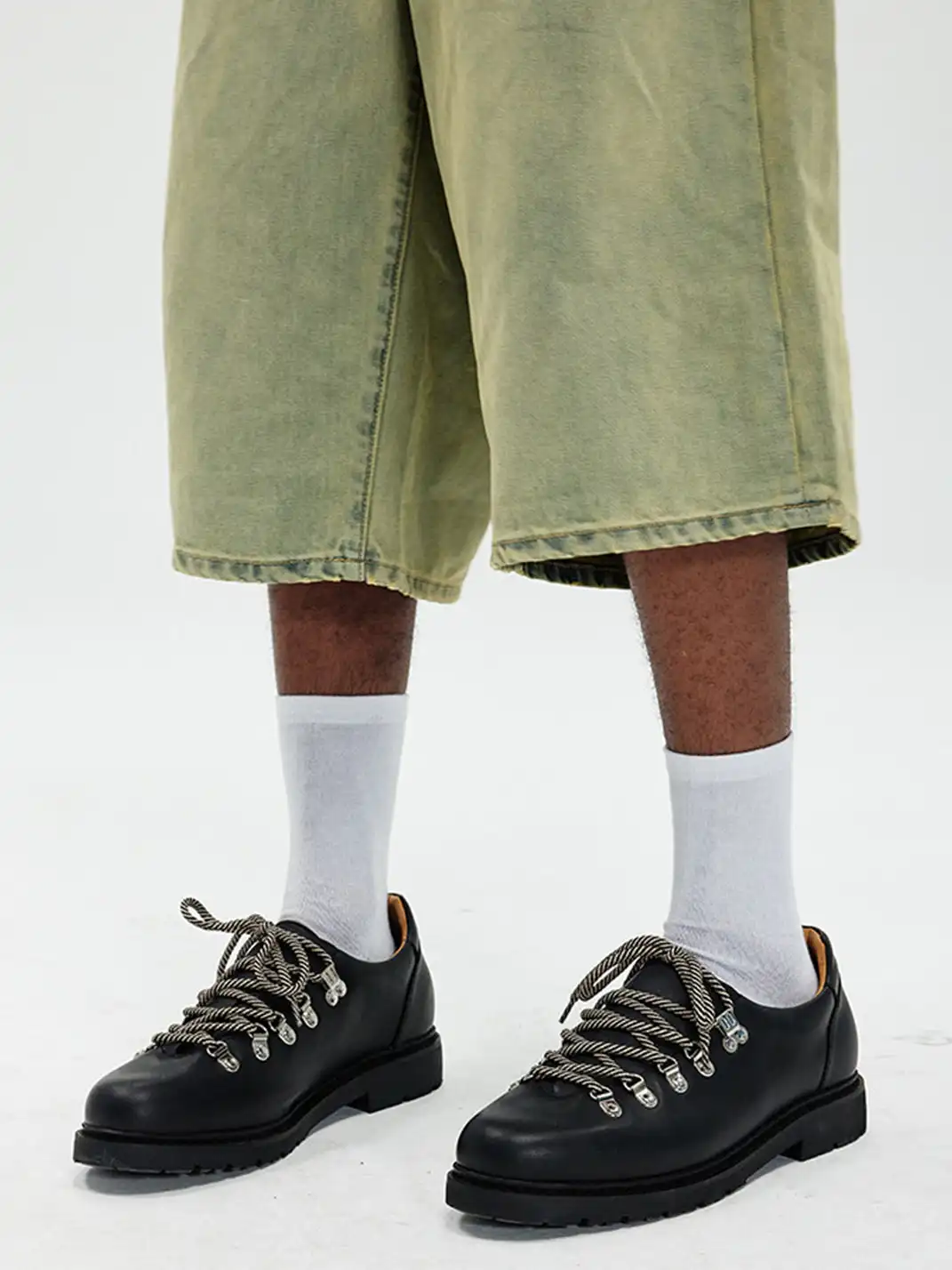 CRICLE CAGE | Suede Leather Derby Shoes