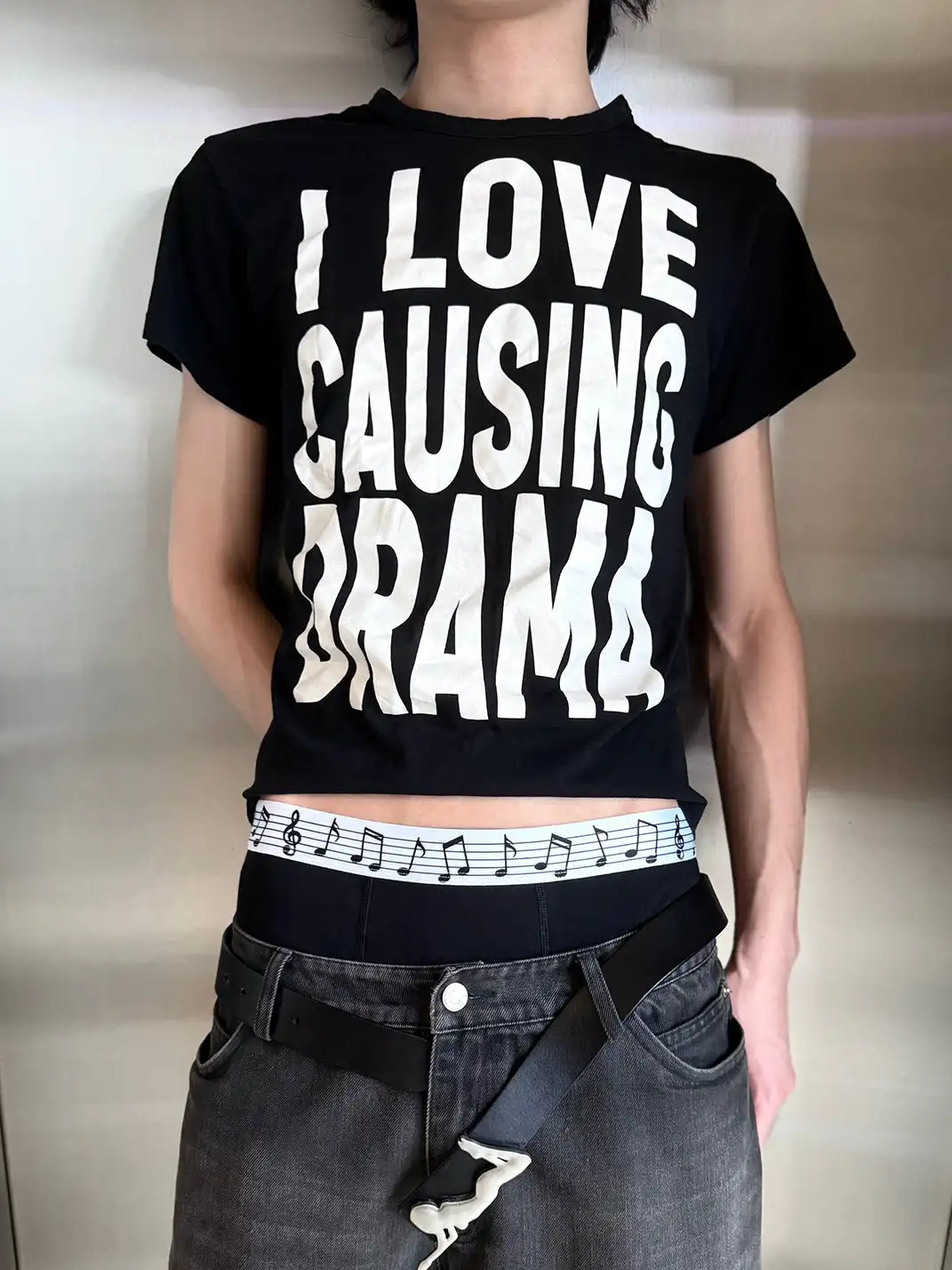 Moire Rave | Mid-Rise Musical Note Boxer Shorts