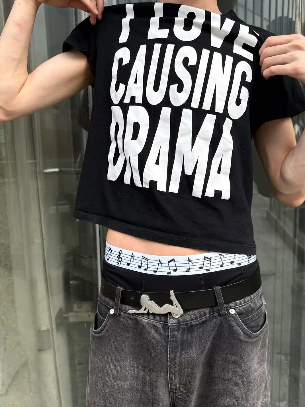 Moire Rave | Mid-Rise Musical Note Boxer Shorts