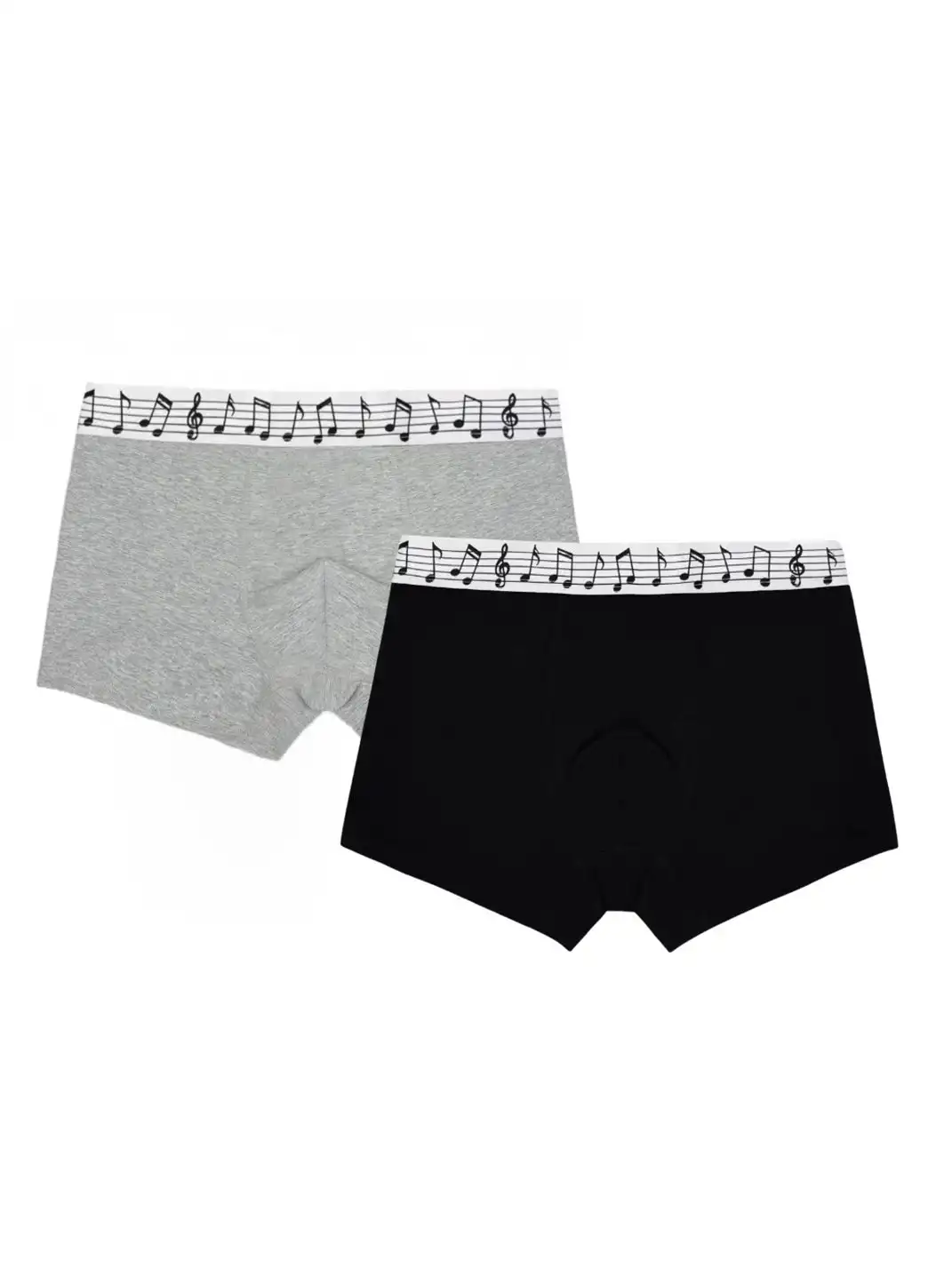 Moire Rave | Mid-Rise Musical Note Boxer Shorts
