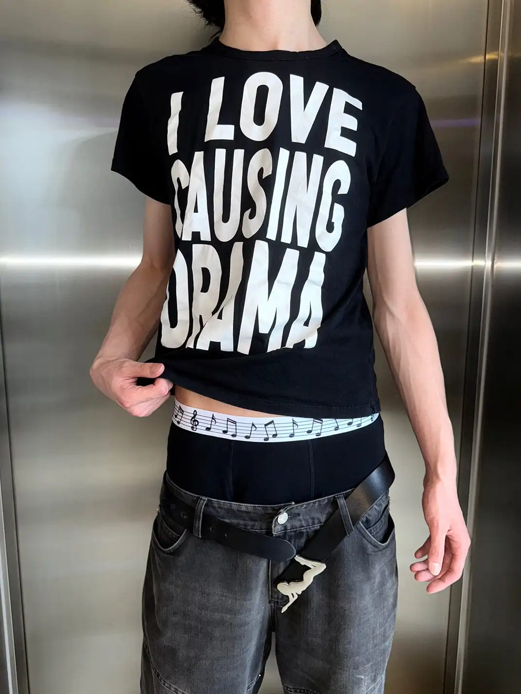 Moire Rave | Mid-Rise Musical Note Boxer Shorts