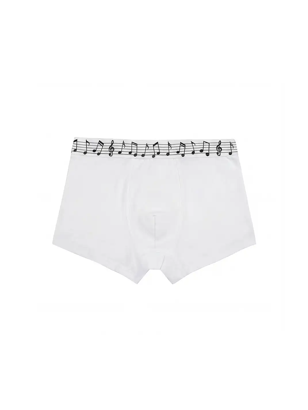 Moire Rave | Solid Color Musical Note Boxer Shorts