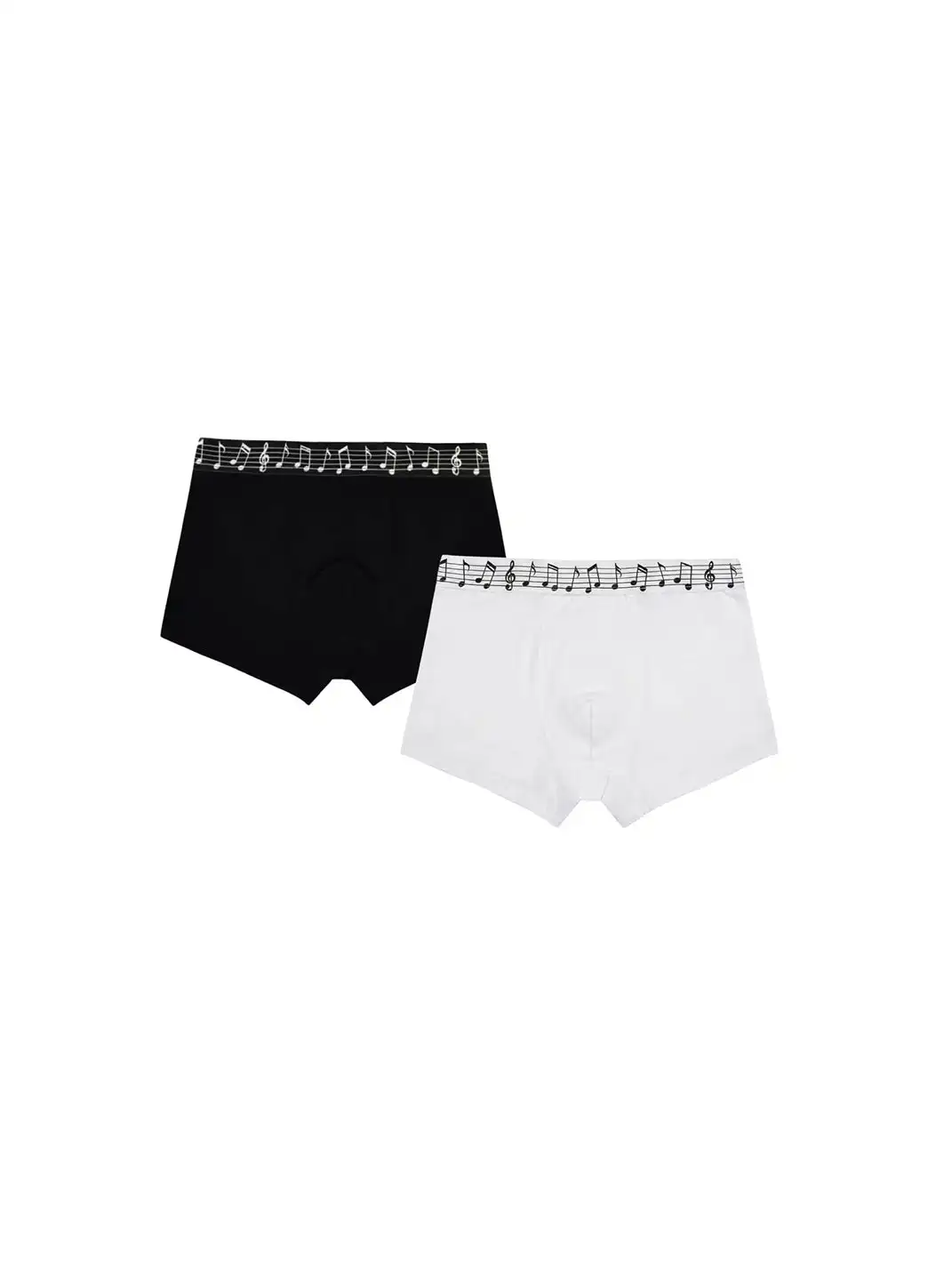 Moire Rave | Solid Color Musical Note Boxer Shorts