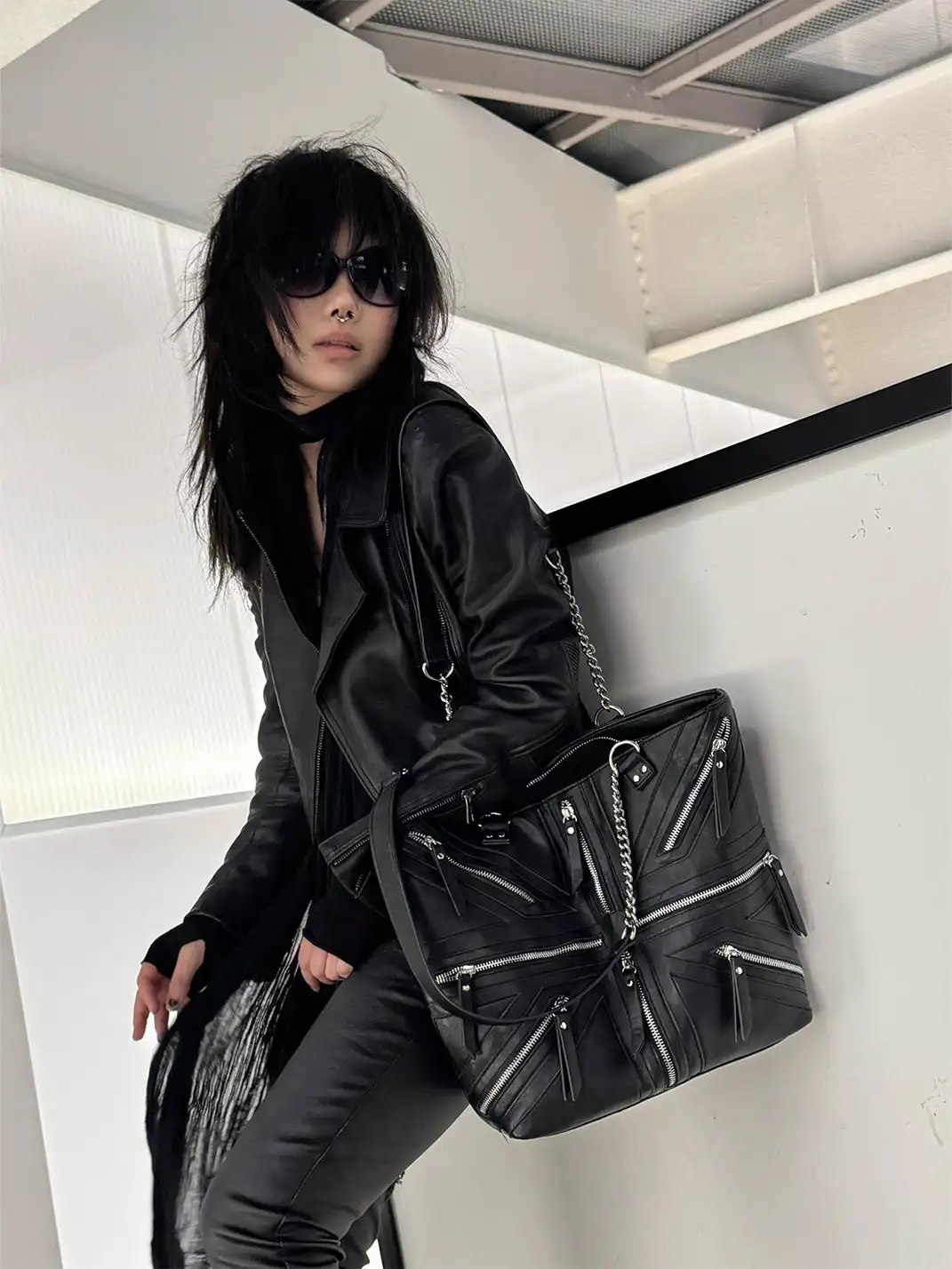 Moire Rave | Union Jack Zip Tote Bag