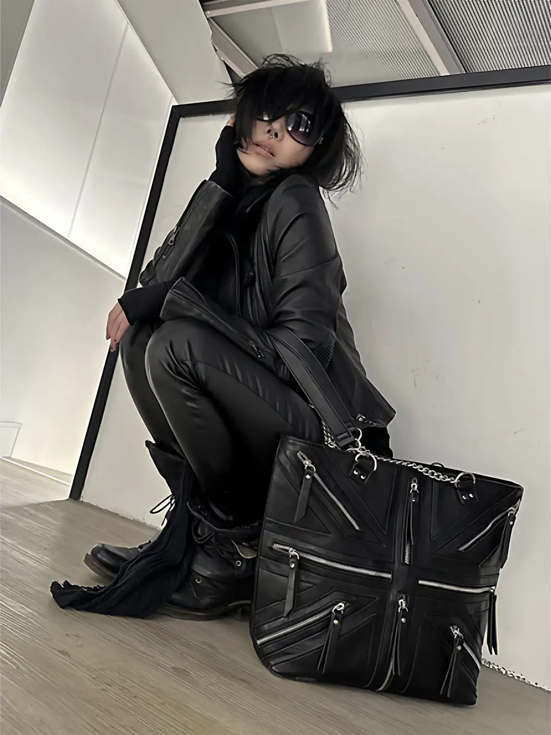 Moire Rave | Union Jack Zip Tote Bag
