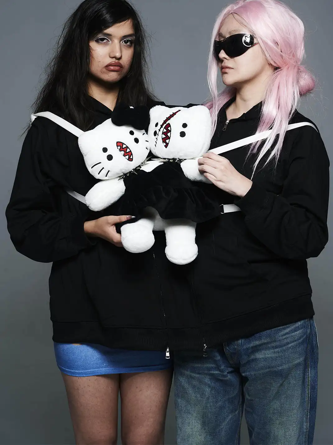 Moire Rave | Double-Headed Kitty Plush Toy