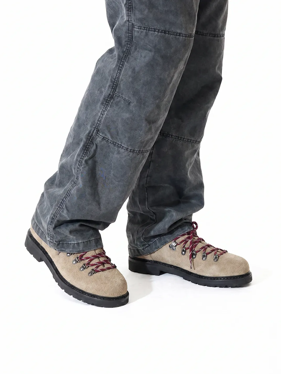 CRICLE CAGE | Suede And Nubuck Color-Blocked Derby Shoes