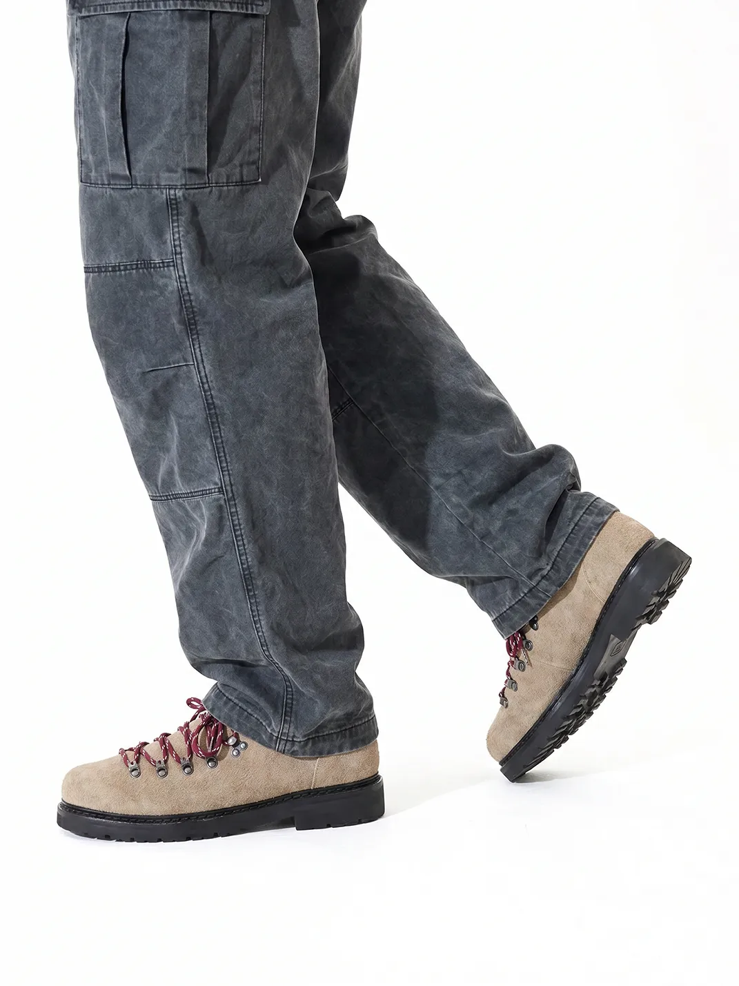 CRICLE CAGE | Suede And Nubuck Color-Blocked Derby Shoes