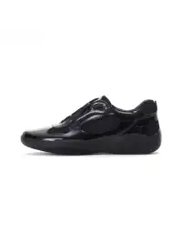 CRICLE CAGE | Glossy Black Sneakers