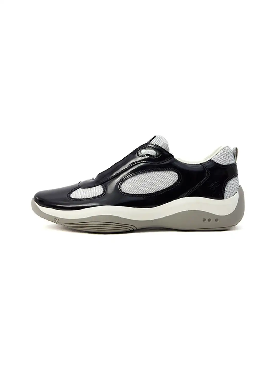 CRICLE CAGE | Glossy Genuine Leather Retro Sneakers
