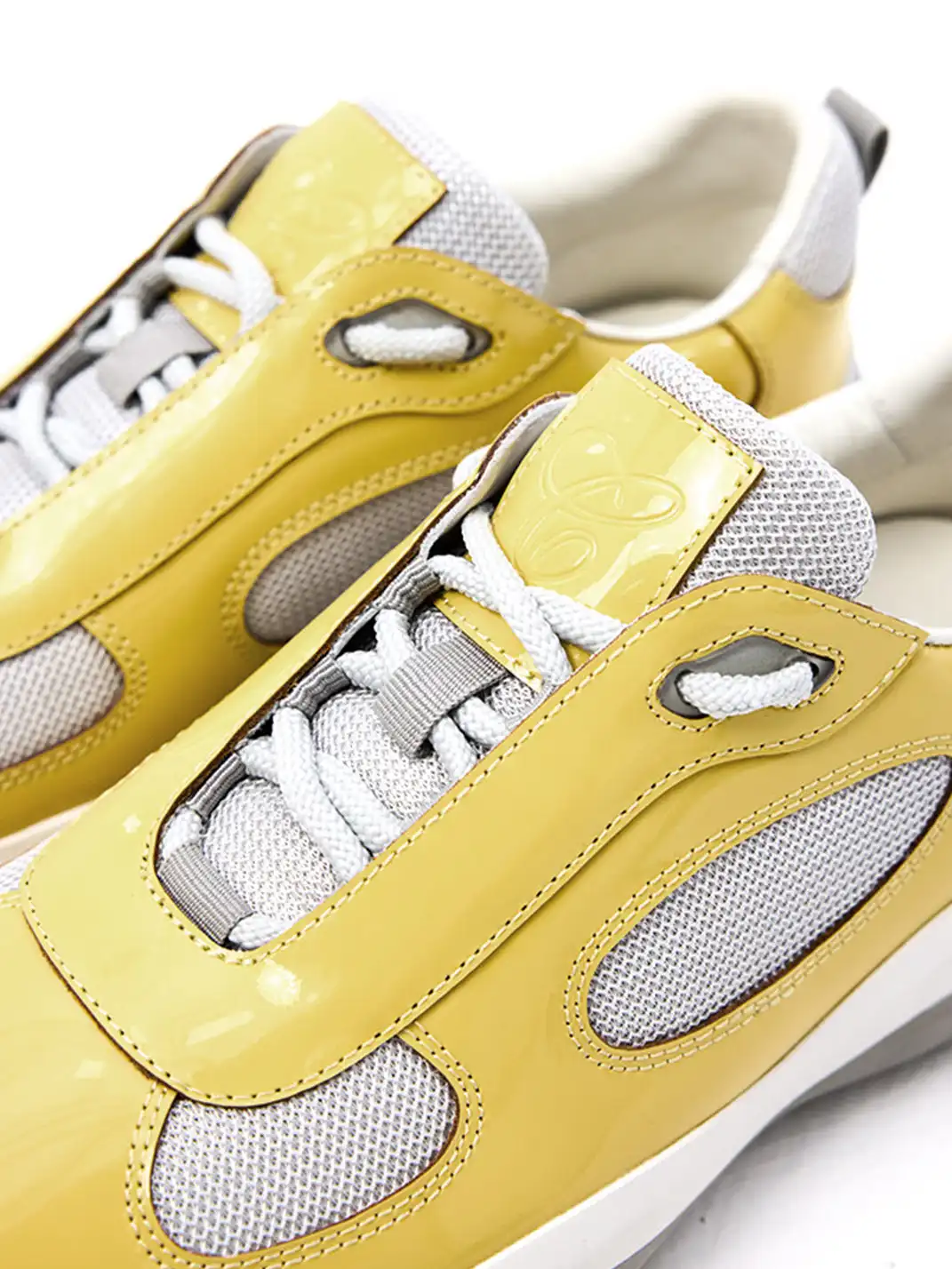 CRICLE CAGE | Glossy Genuine Leather Retro Sneakers