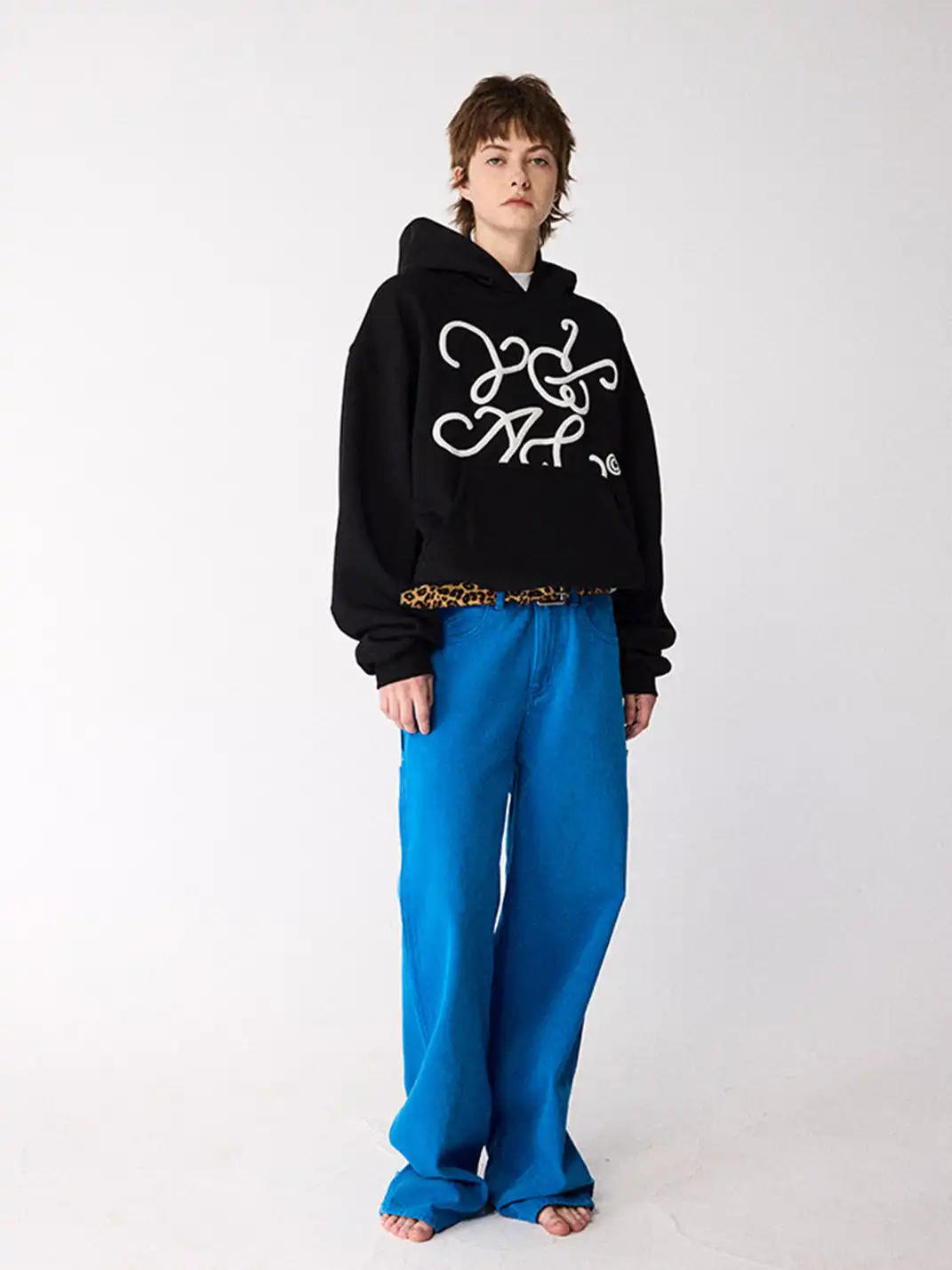 CRICLE CAGE | Rotating Letter Hooded Sweatshirt