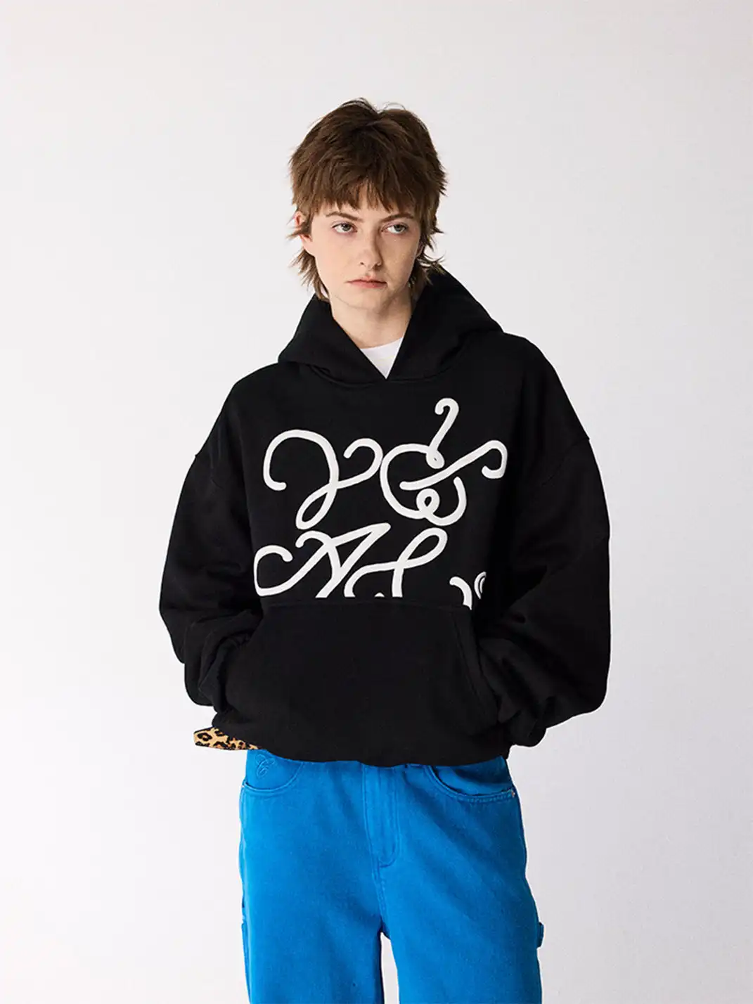 CRICLE CAGE | Rotating Letter Hooded Sweatshirt