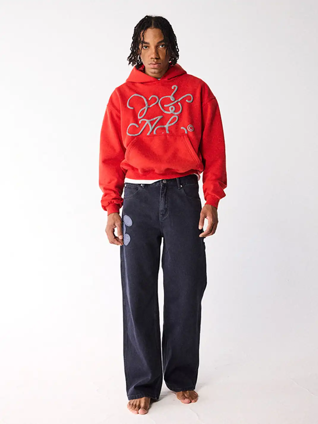 CRICLE CAGE | Rotating Letter Hooded Sweatshirt