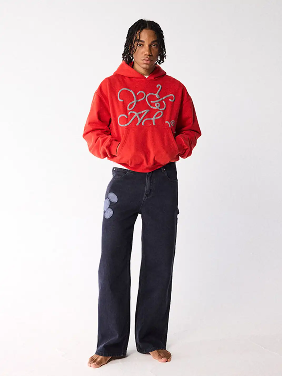 CRICLE CAGE | Rotating Letter Hooded Sweatshirt
