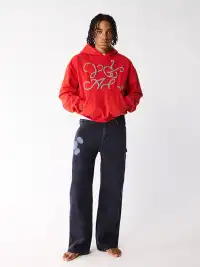 CRICLE CAGE | Rotating Letter Hooded Sweatshirt