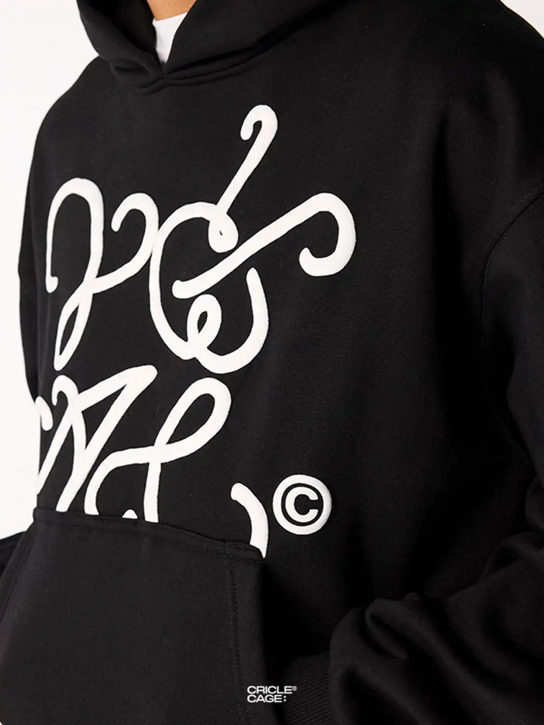 CRICLE CAGE | Rotating Letter Hooded Sweatshirt