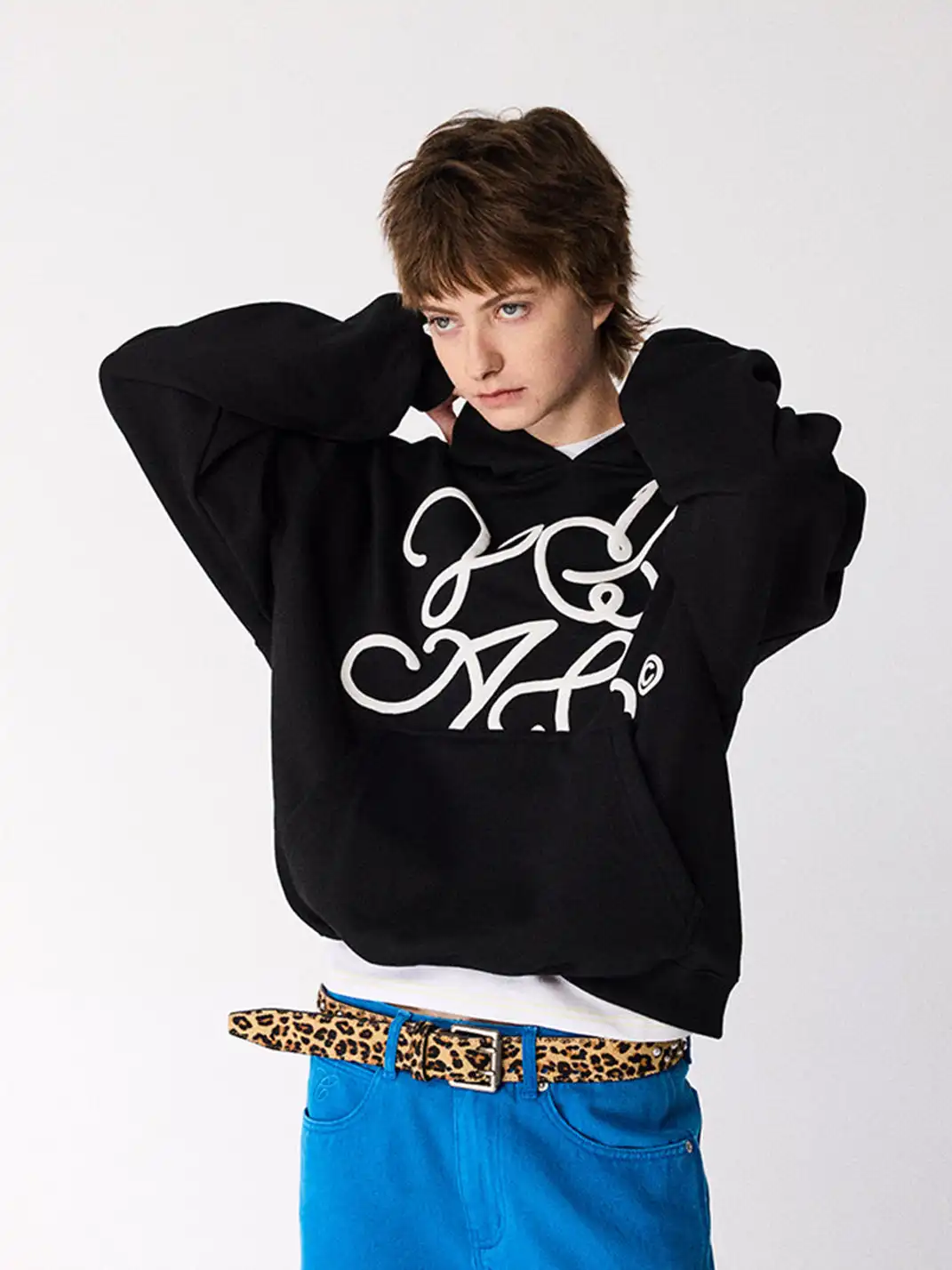 CRICLE CAGE | Rotating Letter Hooded Sweatshirt