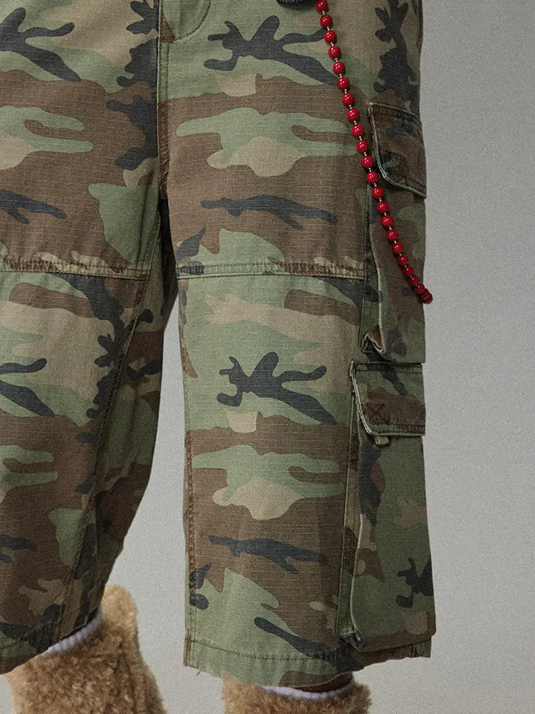 CRICLE CAGE | Camouflage Four-Pocket Straight-Leg Shorts