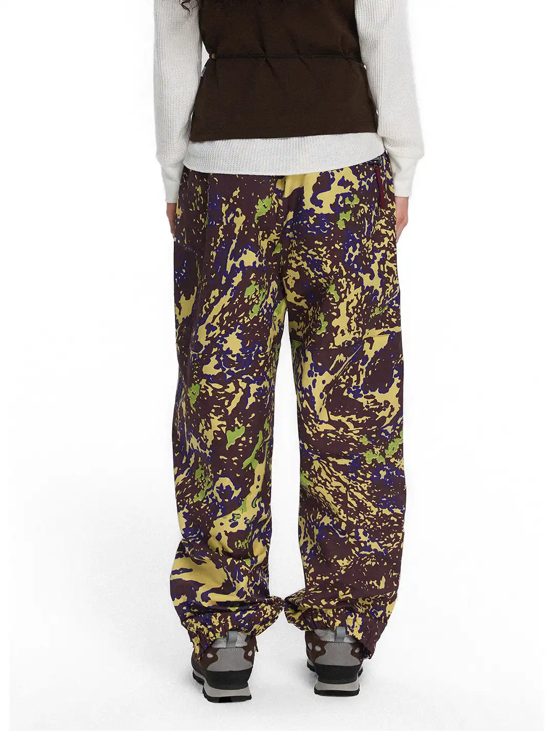 CRICLE CAGE | Camouflage Nylon Mesh Zipper Pants