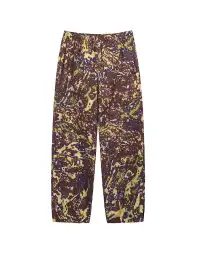 CRICLE CAGE | Camouflage Nylon Mesh Zipper Pants