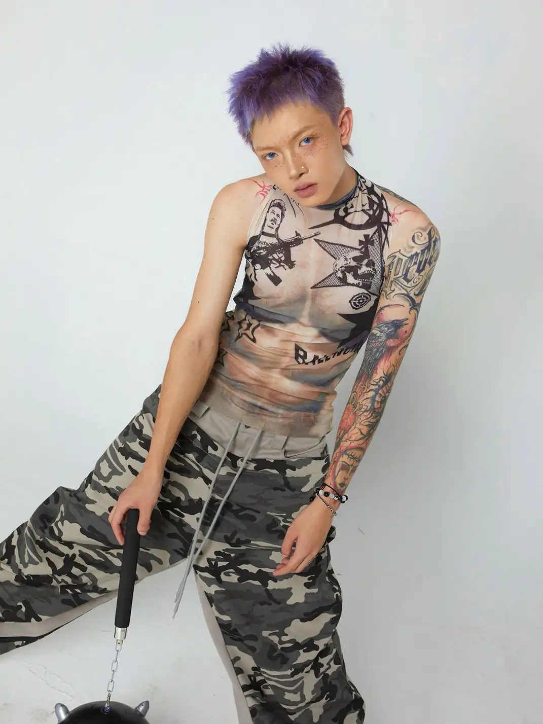 Riri Girls | Parody Printed Mesh Vest