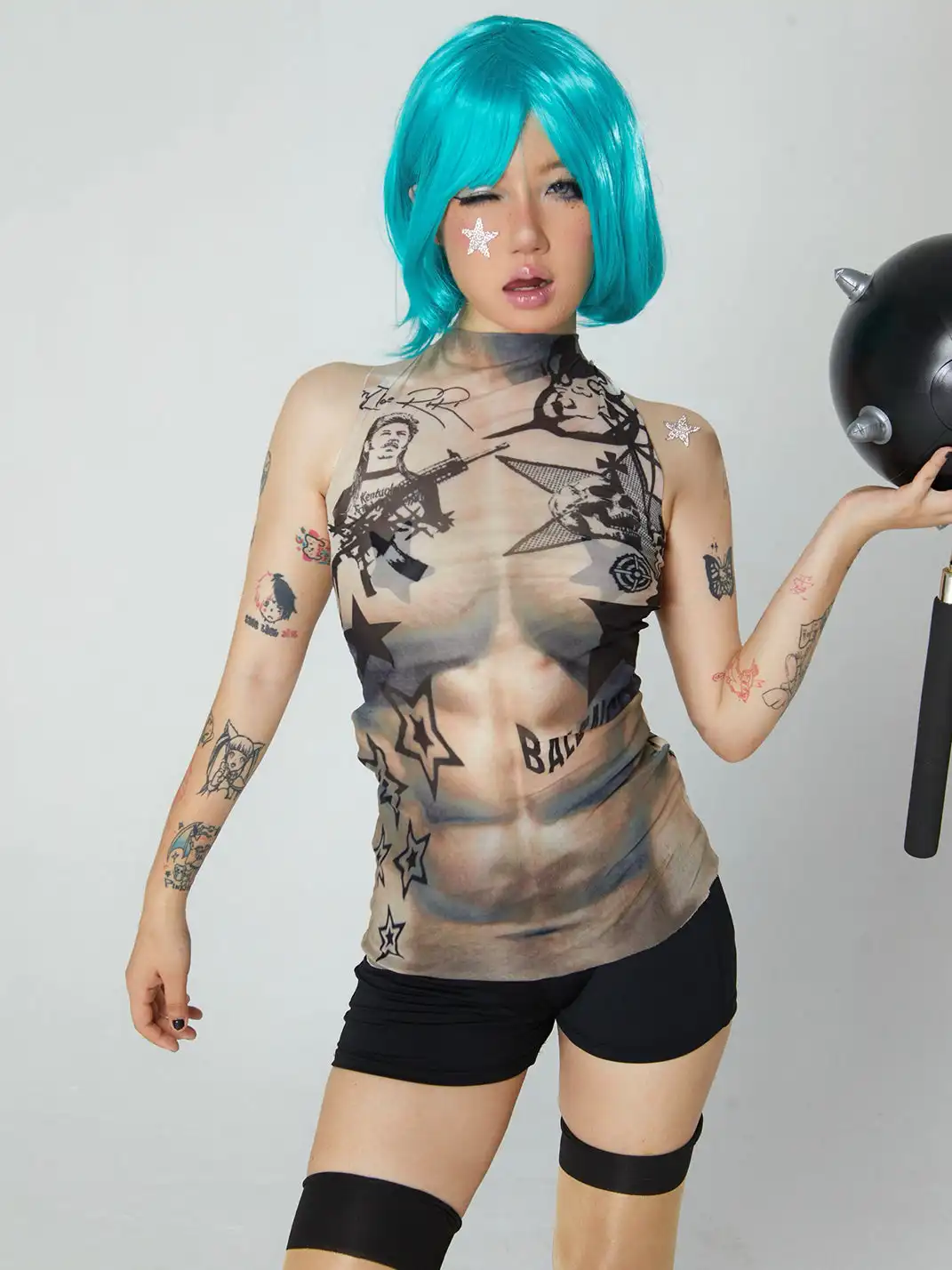 Riri Girls | Parody Printed Mesh Vest