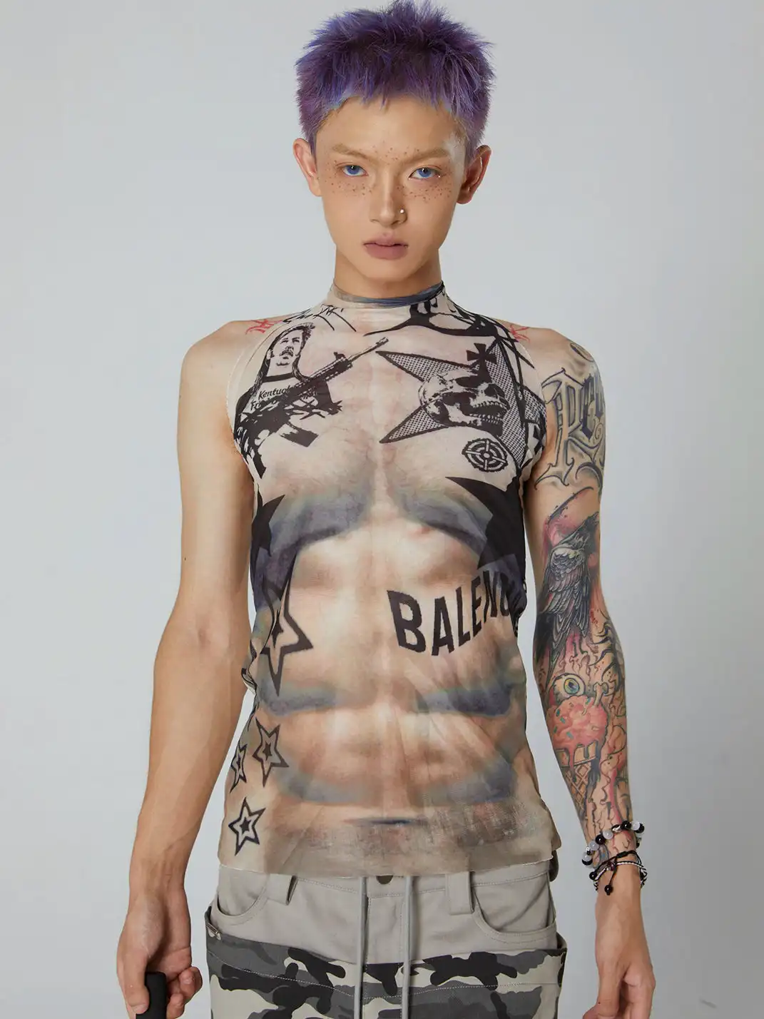Riri Girls | Parody Printed Mesh Vest