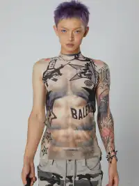 Riri Girls | Parody Printed Mesh Vest
