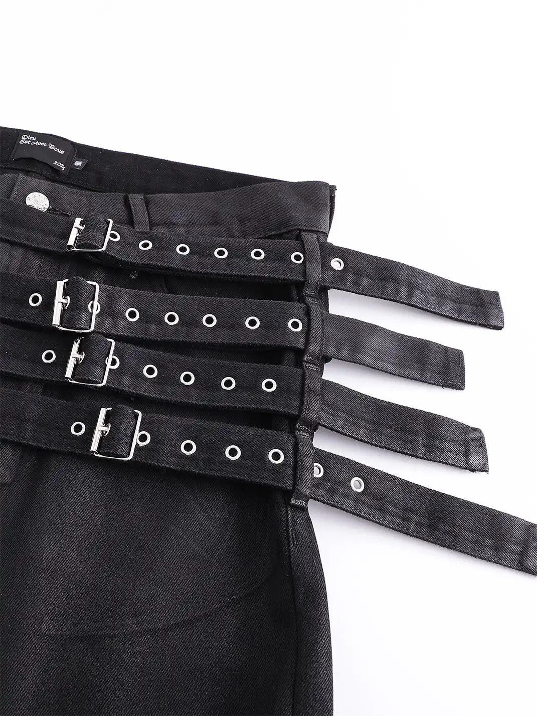 DEAV | Lace-Up Flared Jeans With Wax Coating